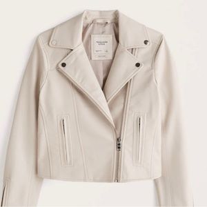 Abercrombie vegan leather moto jacket